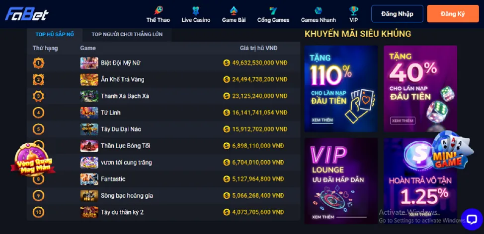 Hoàn trả thể thao và casino onebet88 nhà cái